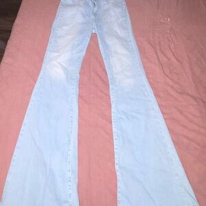 Free People Light Blue Flare Jeans